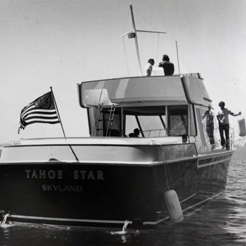 a small boat in a body of water