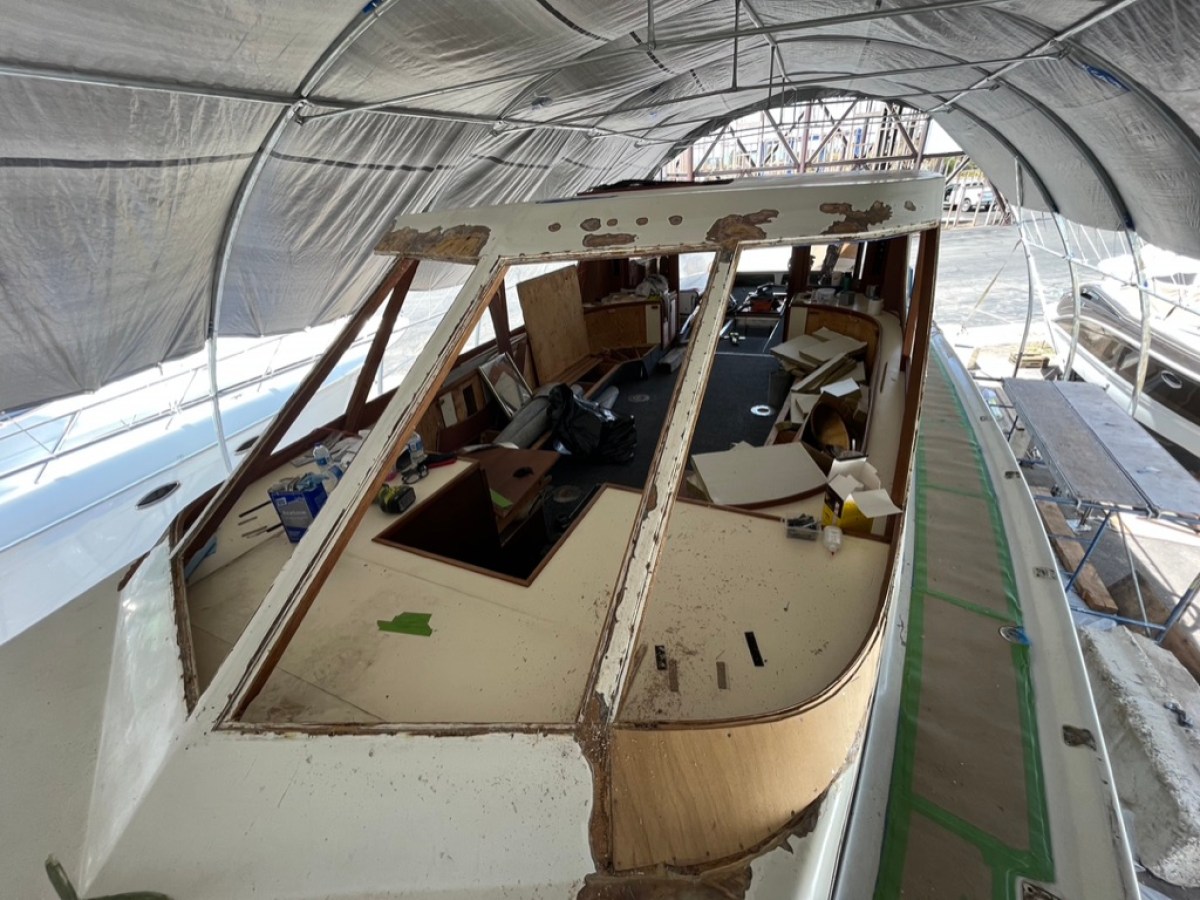 a train that is sitting on a boat