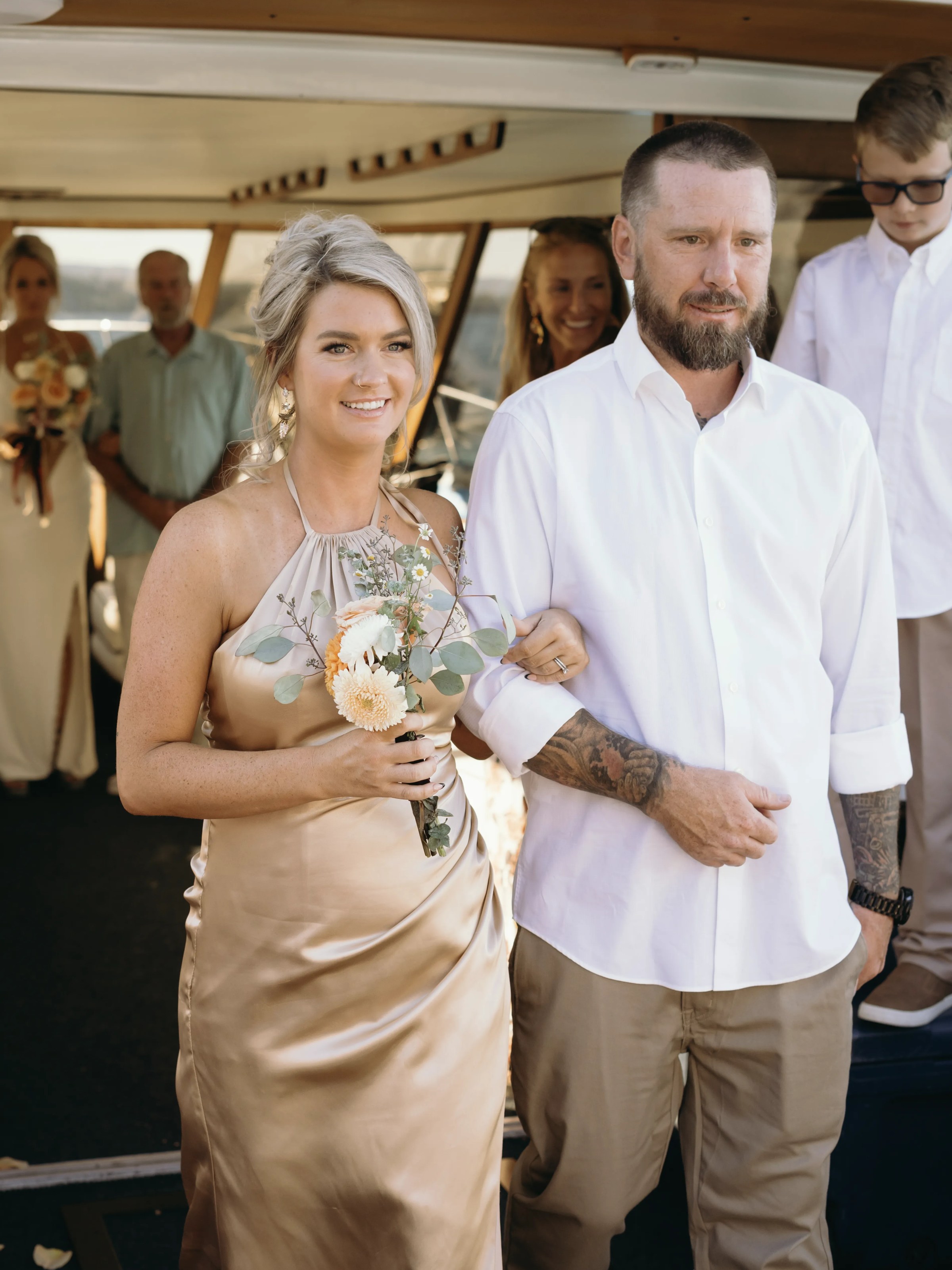 a group of people posing for the camera