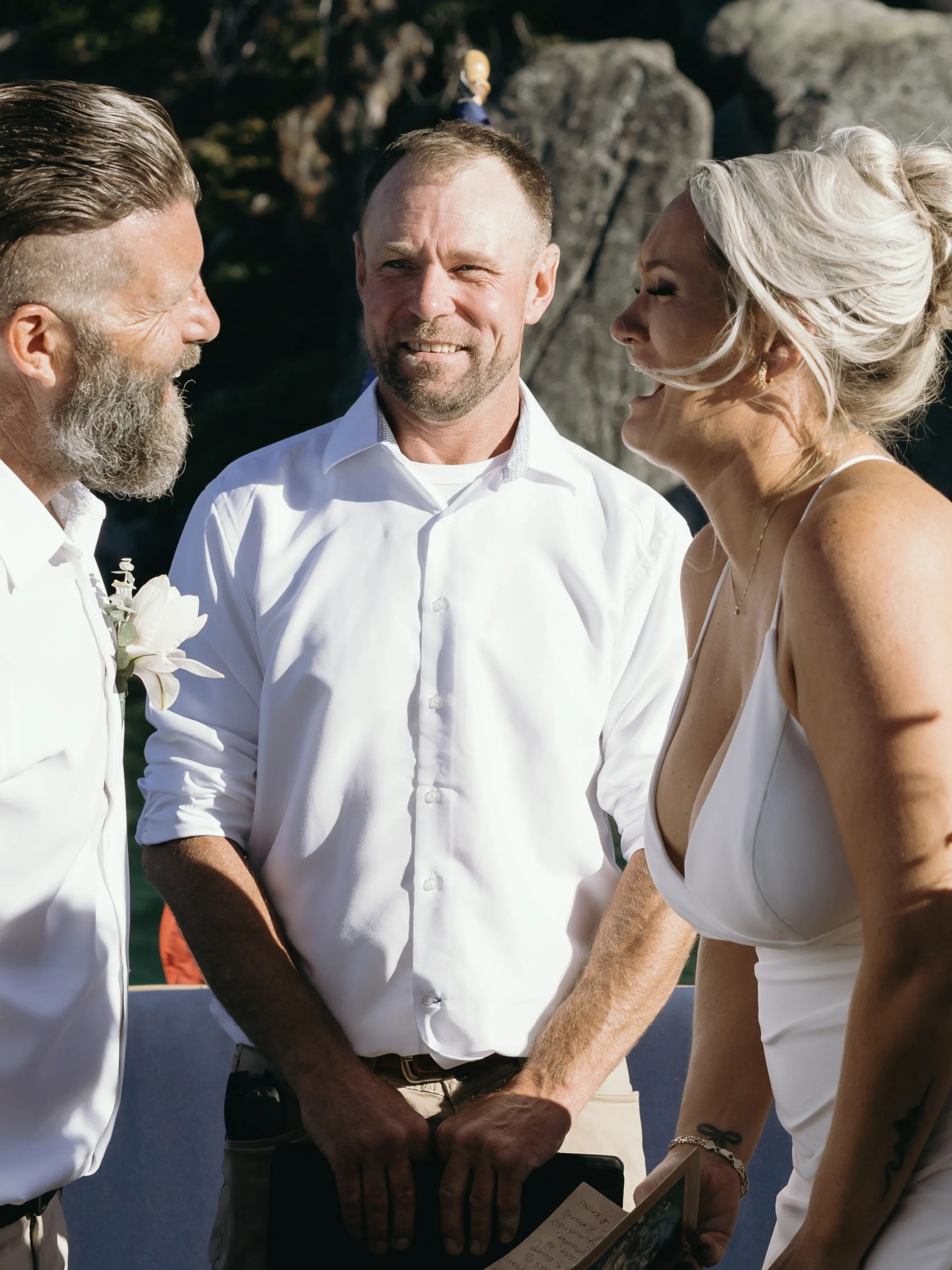 a man standing in front of a mountain