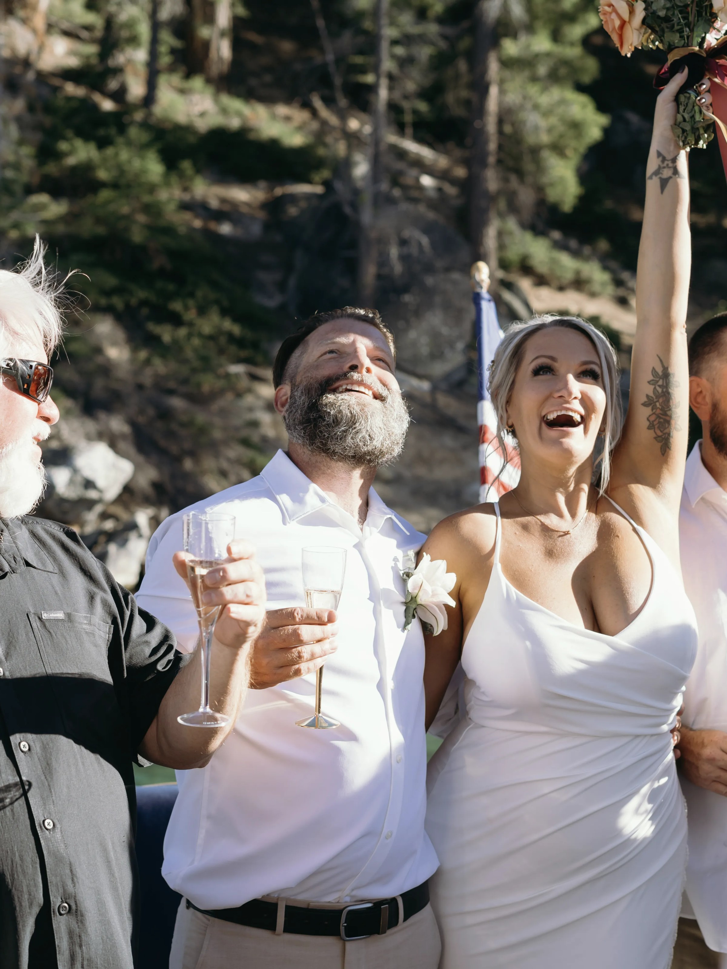 Gord Downie et al. wearing costumes