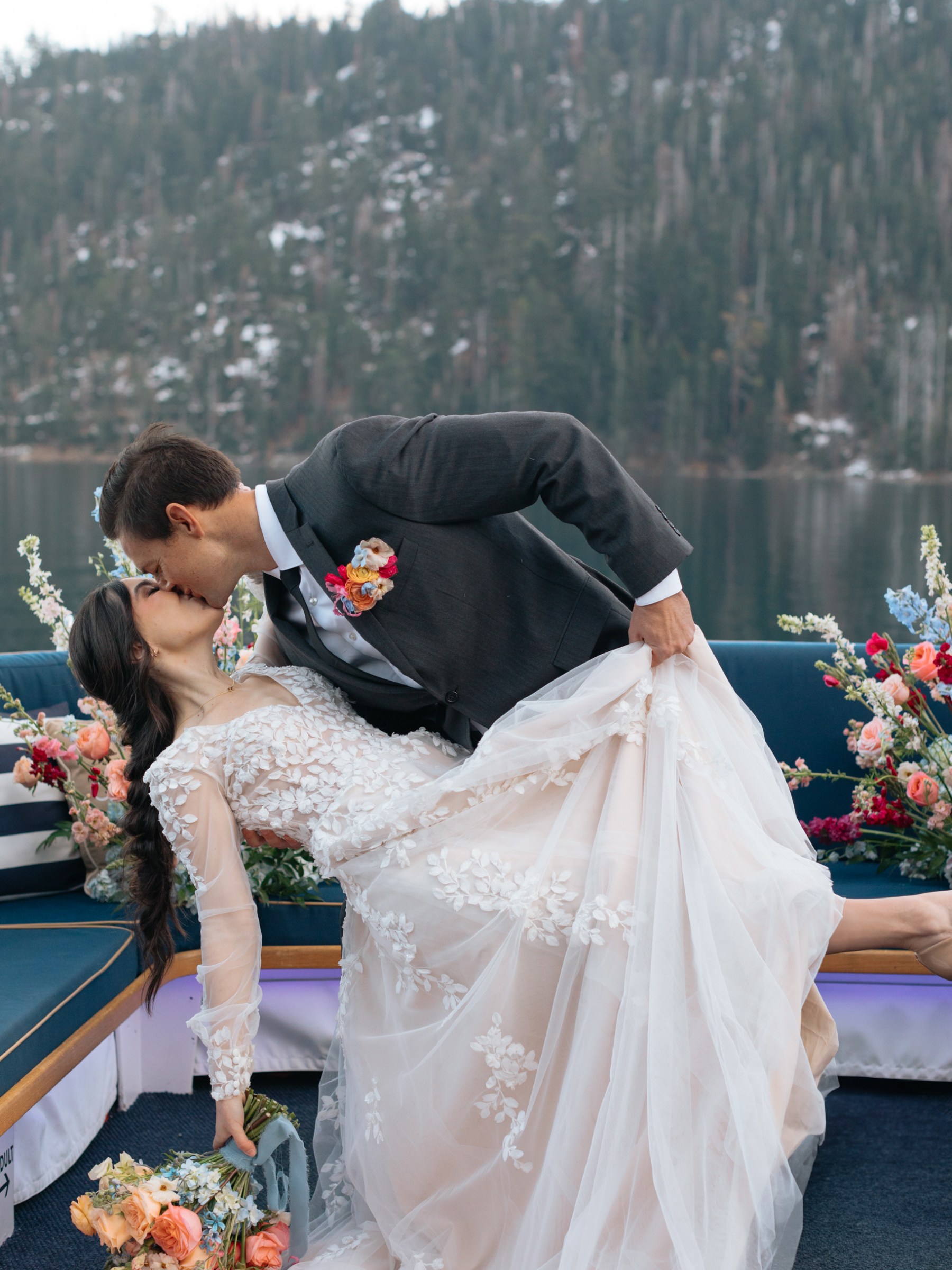 a person wearing a wedding dress