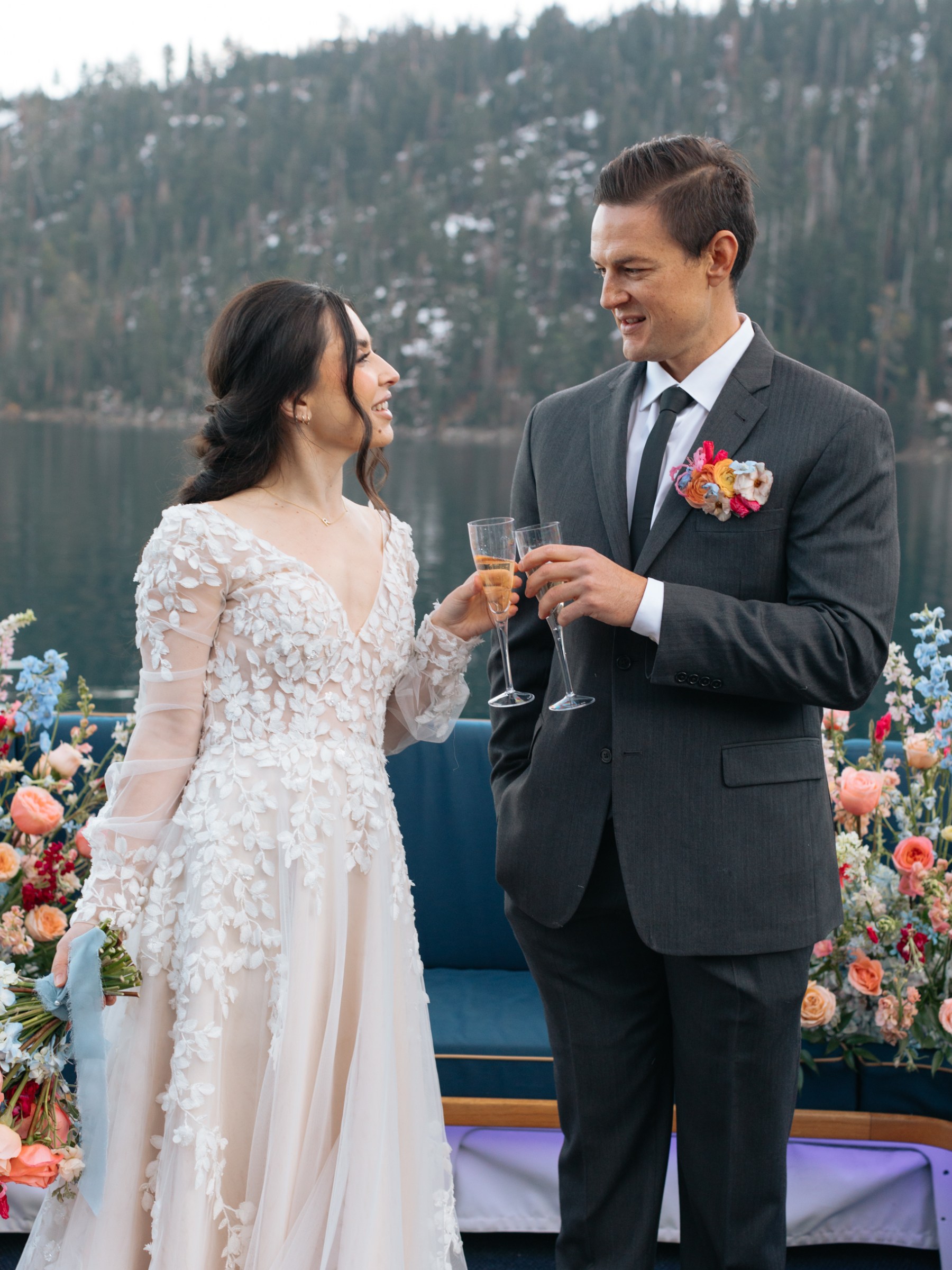 Devan Kline standing next to a woman in a wedding dress