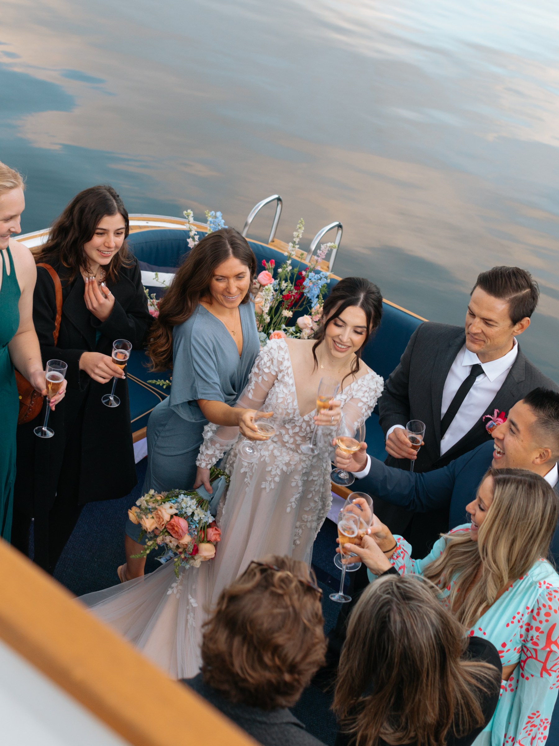Natalie Loren et al. standing in front of a crowd